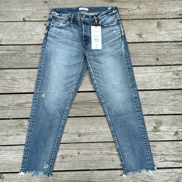 Moussy Mv Merry Tapered Jeans in Mid Blue size 30 - Picture 2 of 5